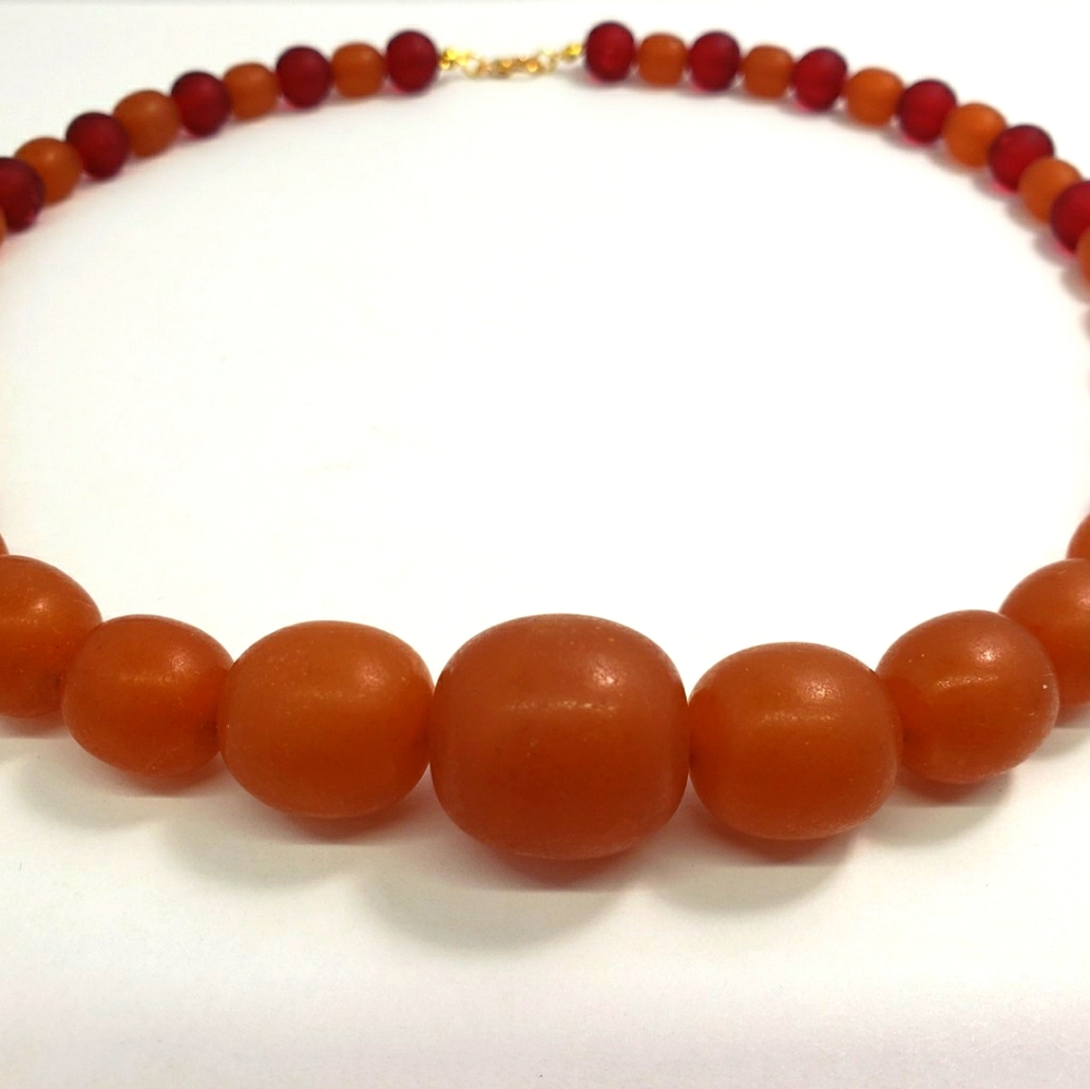 Amber beads. Kaliningrad. Ussr. Pressed Amber. Ori